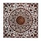 Brown Wood Handmade Intricately Carved Floral Wall Decor with Mandala Design Set of 3 22", 48"